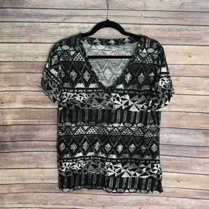 Mossimo Aztec V-Neck Tee